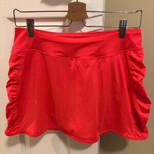 Layer 8 Performance Activewear Qwik-Dry Skirt/Skort  Side Ruching Hot Pink Sz M